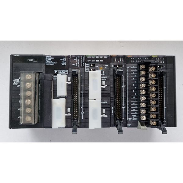 Nutek - Conjunto PLC com as cartas PA202, CJM1-CPU23, SCU41-V1, ID232, ID211, OD234